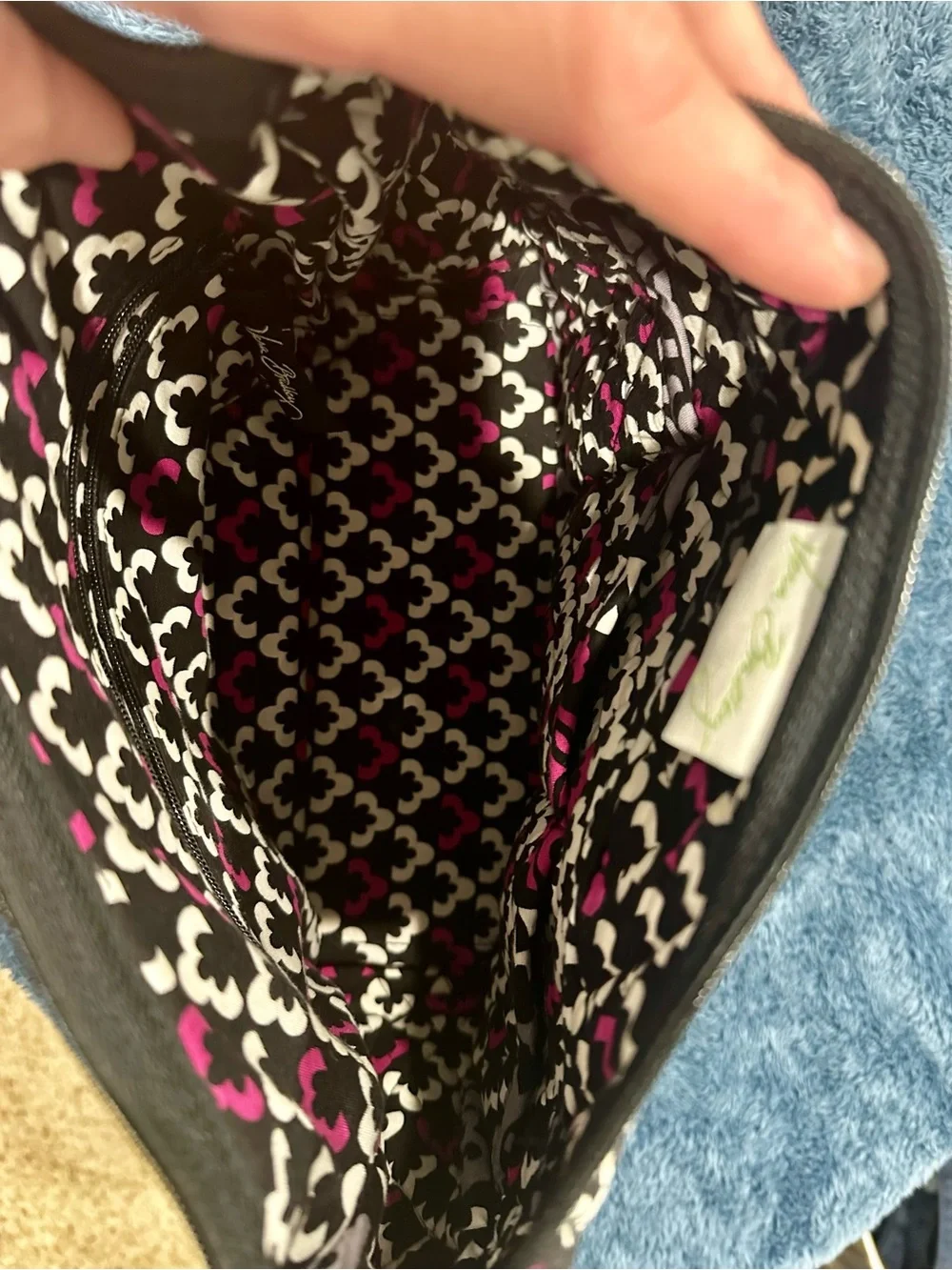 Vera Bradley Laura Shoulder Bag Canterberry Magenta Quilted Cotton Purse Retired